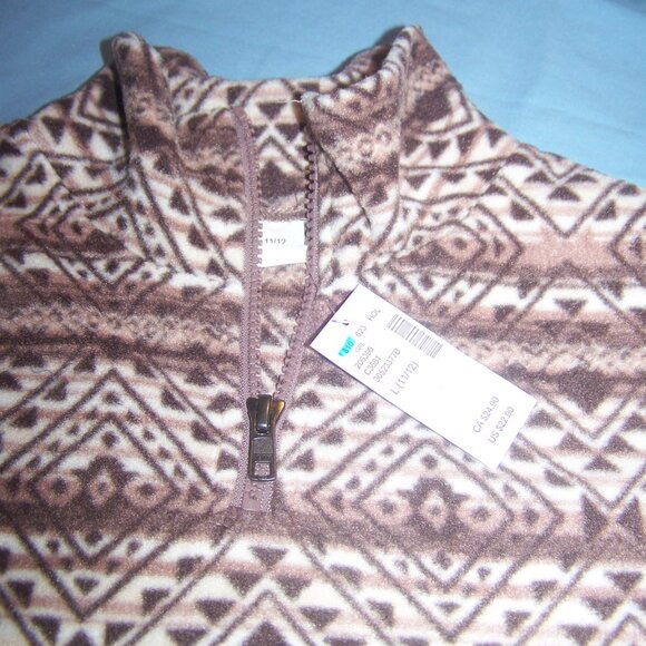 Maurice's Evsie NWT Brown Fleece Top Sz L (11/12) - Picture 3 of 4